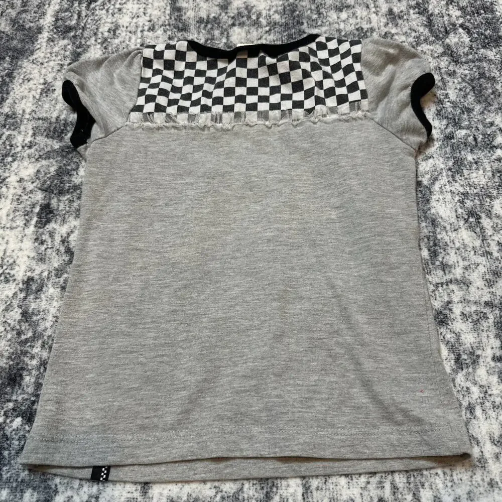 5T Girls‎ Gwen Stefani Harajuku Mini Top No Doubt Lovers Gray Checkered Fashion
